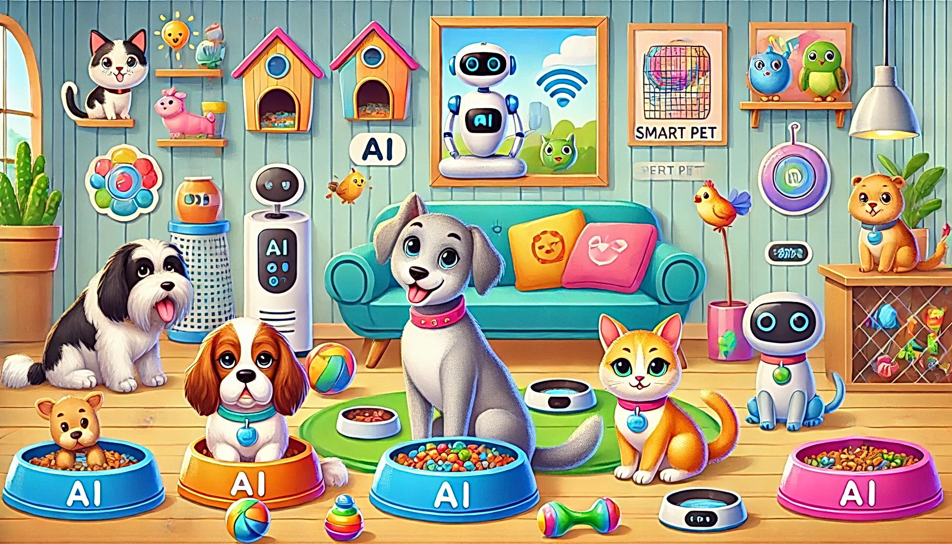 Visual for a Blog Post About Dogs and AI, Created by DALL·E