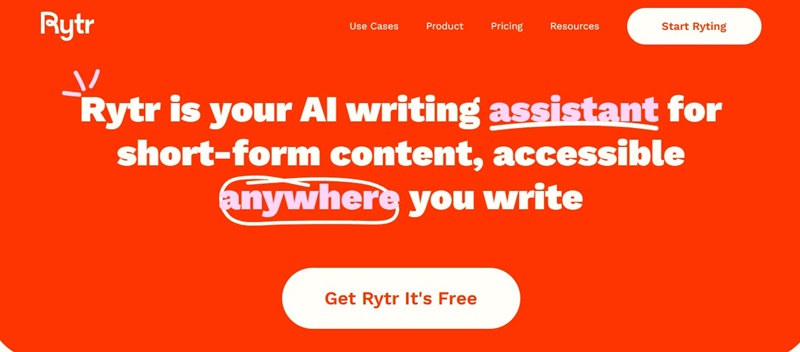 هوش مصنوعی مقاله نویسی Rytr