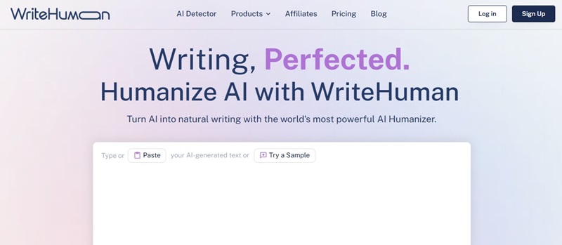 WriteHumanبهترین هوش مصنوعی برای نوشتن مقاله 