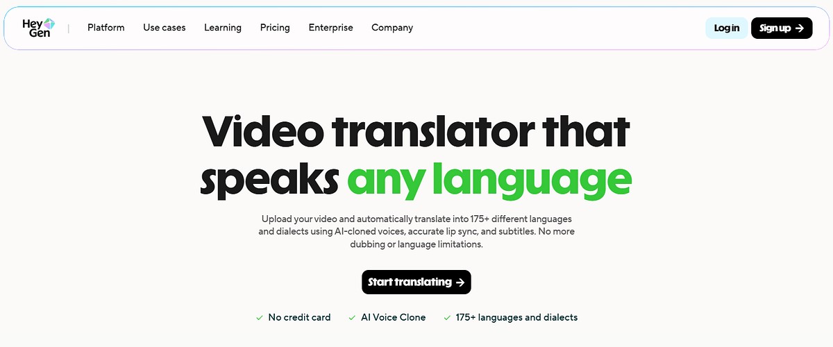 ترجمه فیلم با هوش مصنوعی 7 HeyGen Video Translator